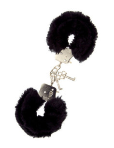 DREAM TOYS HANDCUFFS WITH PLUSH BLACK