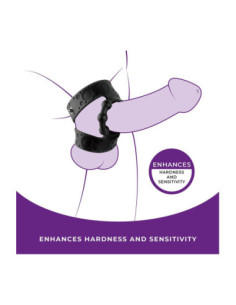 NMC SILICONE COCK STRAP WITH BALL STRETCHER BLACK 2