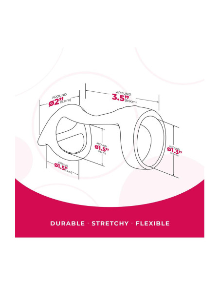 NMC SILICONE COCK STRAP WITH BALL STRETCHER BLACK