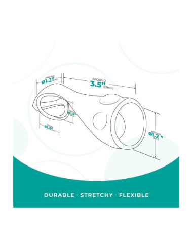 NMC SILICONE COCK STRAP WITH BALL STRETCHER BLACK