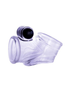 NMC TPE PENIS SLEEVE WITH 10 DYNAMIC RHYTHMS VIBRATING BULLET CLEAR