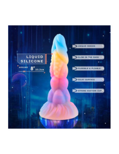 NMC 8 INCH SILICONE MONSTER DILDO GLOW IN THE DARK 2