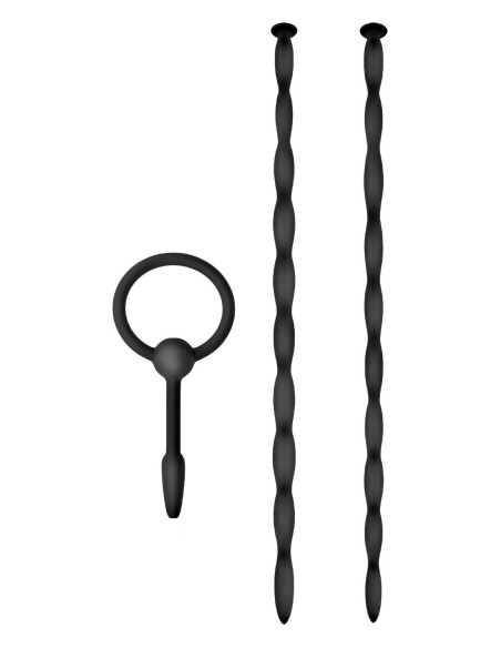 NMC 3 IN 1 SILICONE URETHRAL SOUND KIT SET BLACK