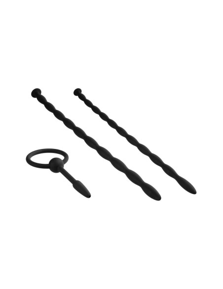 NMC 3 IN 1 SILICONE URETHRAL SOUND KIT SET BLACK