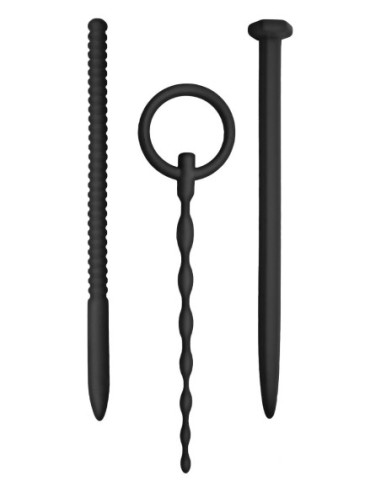 NMC 3 IN 1 SILICONE URETHRAL SOUND KIT SET BLACK