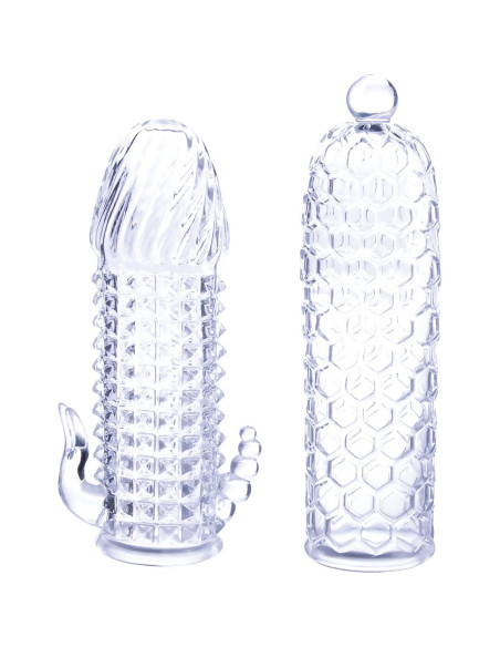 NMC 2 SEDUCTIVE TICKLER SLEEVES SET CLEAR