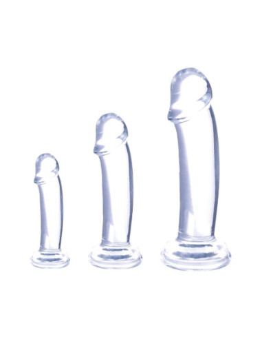 NMC TRIPLE LOVER - 3 IN 1 TRAINING KIT SET WITH 3 DIFFERENT SIZE DILDO CLEAR