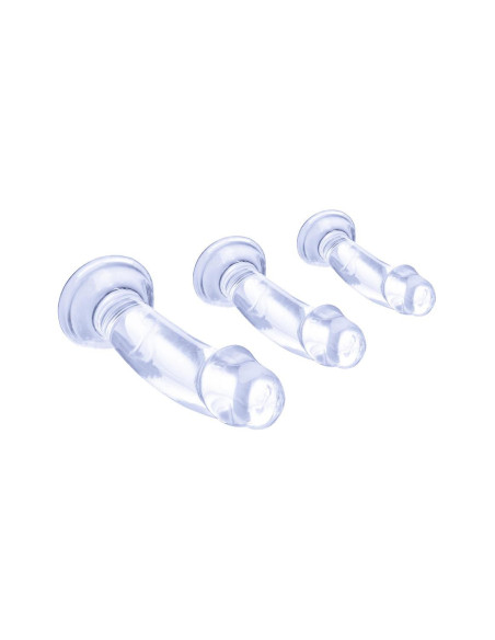 NMC TRIPLE LOVER - 3 IN 1 TRAINING KIT SET WITH 3 DIFFERENT SIZE DILDO CLEAR