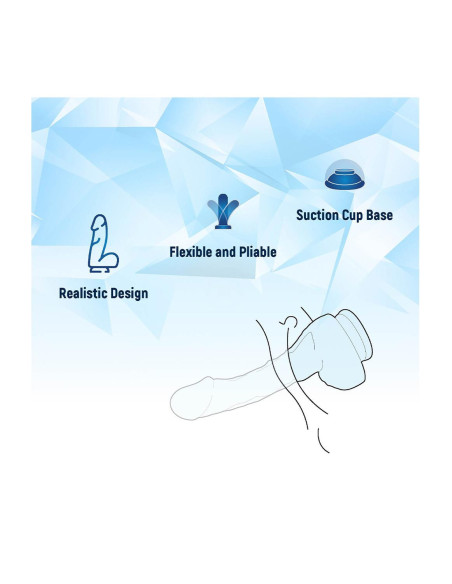 NMC 4 INCH REALISTIC MINI  DILDO WITH SUCTION CUP CLEAR