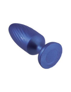 NMC 4 INCH SILICONE ANAL PLUG METALLIC BLUE 2