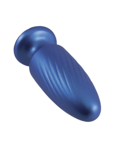 NMC 5 INCH SILICONE ANAL PLUG METALLIC BLUE