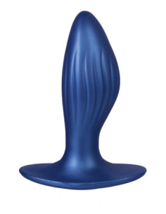 NMC 4.5 INCH SILICONE ANAL PLUG METALLIC BLUE