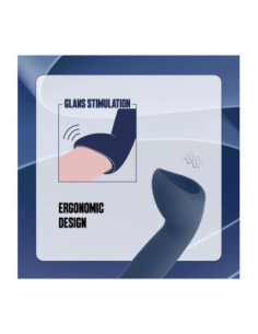 NMC 5.5 INCH RECHARGEABLE SILICONE 10 FUNCTIONS SPEED GLANS STIMULATOR BLUE 2