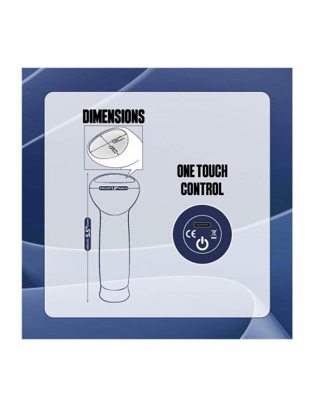 NMC 5.5 INCH RECHARGEABLE SILICONE 10 FUNCTIONS SPEED GLANS STIMULATOR BLUE