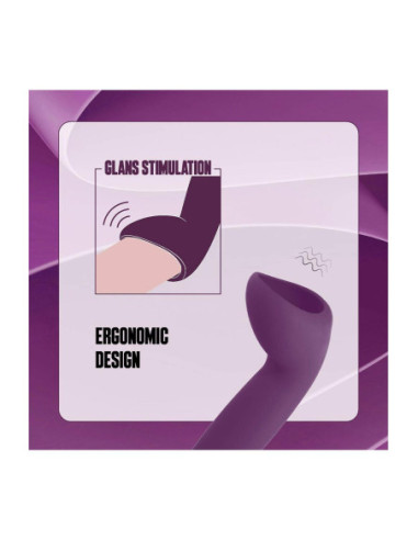 NMC 5.5 INCH RECHARGEABLE SILICONE 10 FUNCTIONS SPEED GLANS STIMULATOR PURPLE