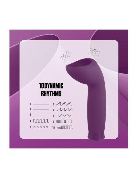NMC 5.5 INCH RECHARGEABLE SILICONE 10 FUNCTIONS SPEED GLANS STIMULATOR PURPLE