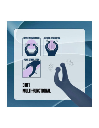 NMC 5 INCH RECHARGEABLE SILICONE 10 FUNCTIONS SPEED VIBRATOR BLUE