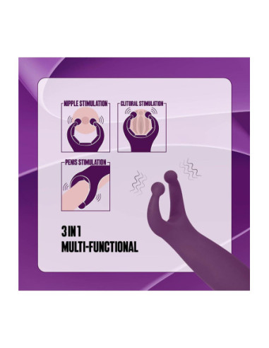 NMC 5 INCH RECHARGEABLE SILICONE 10 FUNCTIONS SPEED STIMULATOR PURPLE