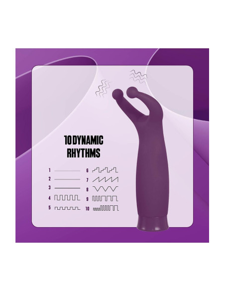 NMC 5 INCH RECHARGEABLE SILICONE 10 FUNCTIONS SPEED STIMULATOR PURPLE