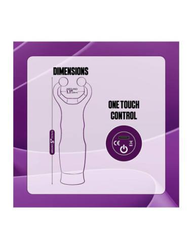 NMC 5 INCH RECHARGEABLE SILICONE 10 FUNCTIONS SPEED STIMULATOR PURPLE