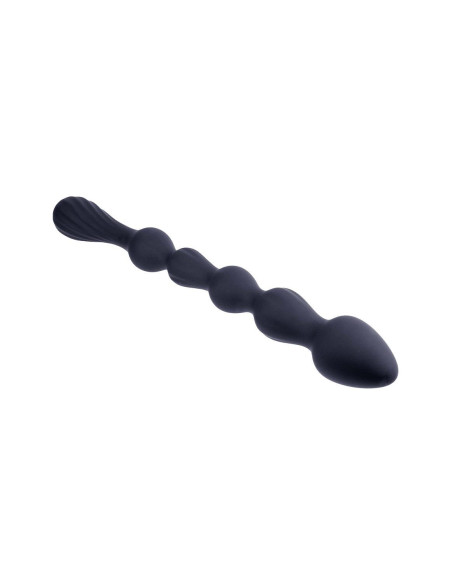 NMC 10.5 INCH RIBBED SILICONE ANAL BALL BEADS BLACK