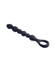 NMC 10 INCH RIBBED SILICONE ANAL BALL BEADS BLACK 2