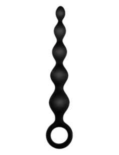 NMC 5.5 INCH RIBBED SILICONE ANAL BEADS BLACK