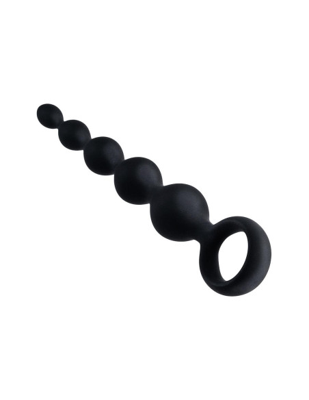 NMC 5.5 INCH RIBBED SILICONE ANAL BEADS BLACK