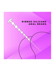 NMC 19 INCH RIBBED SILICONE ANAL BEADS BLACK 2