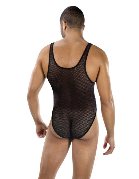 ENVY FIERCE DEEP V MESH BODYSUIT BLACK, OS
