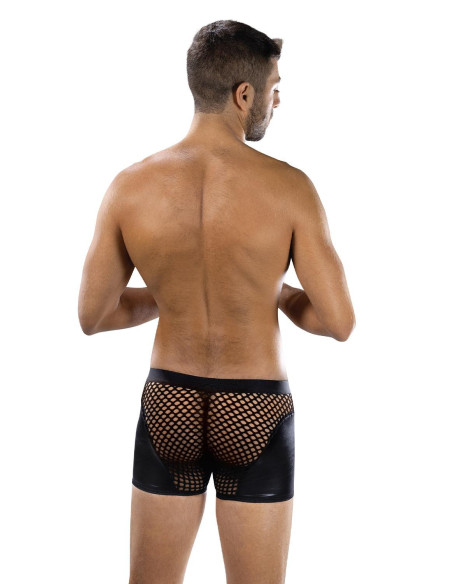 ENVY SHEER CONTRAST BOXER BRIEFS BLACK, OS