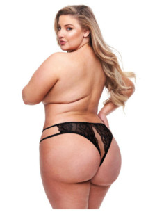 BACI CROTCHLESS LACE PANTY BLACK, 1X/2X 2