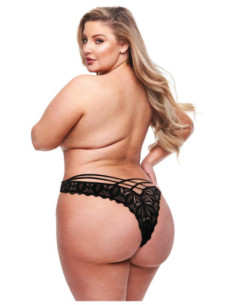 BACI CROTCHLESS STRAPPY BRAZILIAN BIKINI BLACK, 3X/4X 2