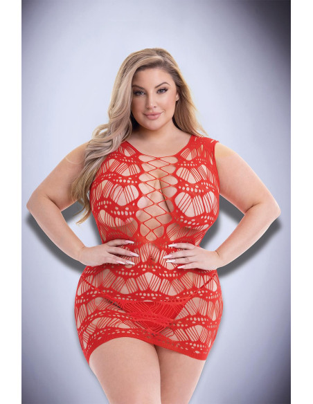 BACI CORSET FRONT LACE MINI DRESS RED, QS