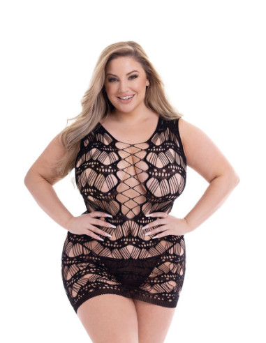 BACI CORSET FRONT LACE MINI DRESS BLACK, QS