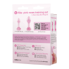 B-VIBE PINK ROSES GLASS BUTT PLUG TRAINING SET