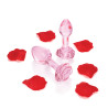 B-VIBE PINK ROSES GLASS BUTT PLUG TRAINING SET