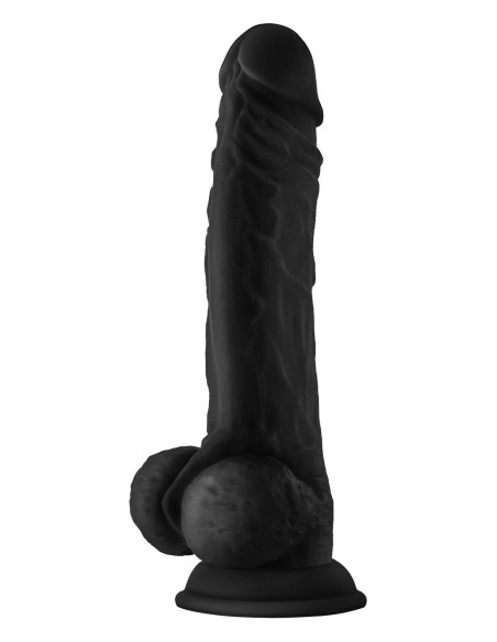 SHAFT MODEL A 10.5 INCH LIQUID SILICONE DONG WITH BALLS BLACK
