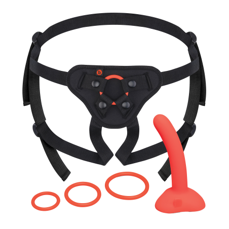 B-VIBE BEGINNERS STRAP-ON HARNESS SET WITH 5 INCH SILICONE DILDO PEG