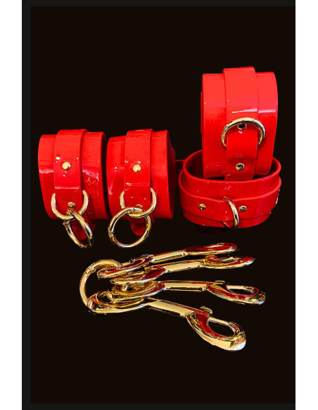 KINKY DIVA HOGTIE & CUFFS RED