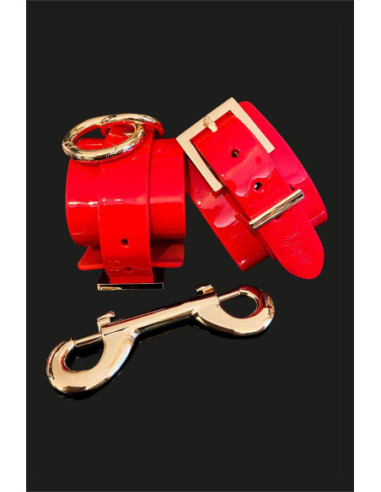 KINKY DIVA ANKLE CUFFS RED