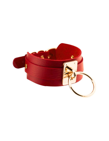 KINKY DIVA O-RING COLLAR RED/GOLD