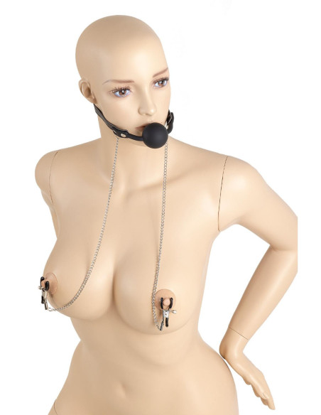 VIRGITE NIPPLE CLAMPS WITH MOUTH GAG