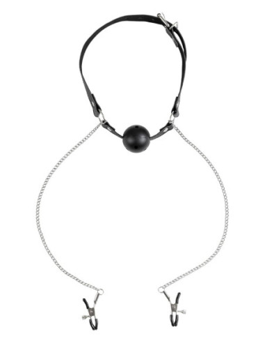 VIRGITE NIPPLE CLAMPS WITH MOUTH GAG