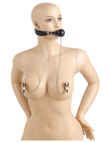VIRGITE NIPPLE CLAMPS WITH MOUTH GAG