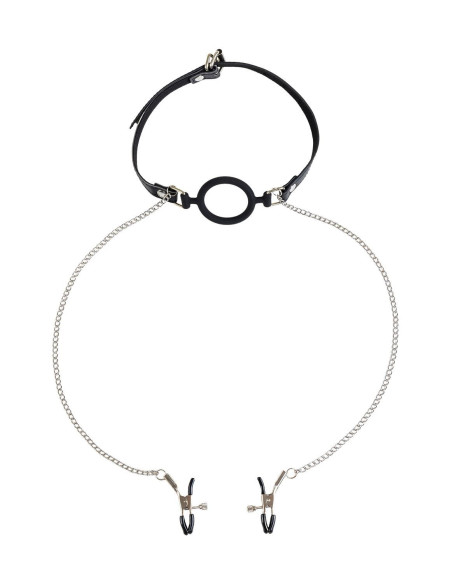 VIRGITE NIPPLE CLAMPS WITH O-RING GAG