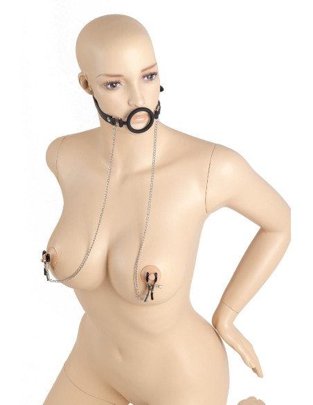 VIRGITE NIPPLE CLAMPS WITH O-RING GAG