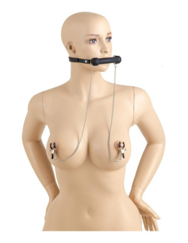 VIRGITE NIPPLE CLAMPS WITH BAR GAG