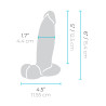 B-VIBE SLIPSKIN REALISTIC SILICONE DILDO 6 INCH GIRTHY CREAM