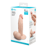 B-VIBE SLIPSKIN REALISTIC SILICONE DILDO 6 INCH GIRTHY CREAM